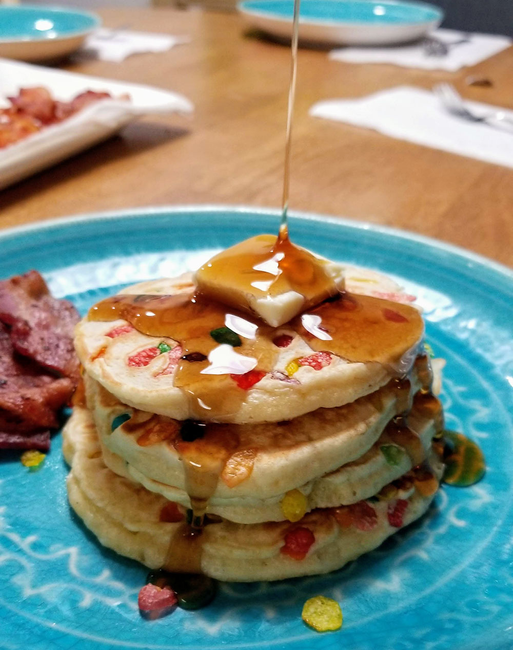 Fruity Pebbles pancakes recipe