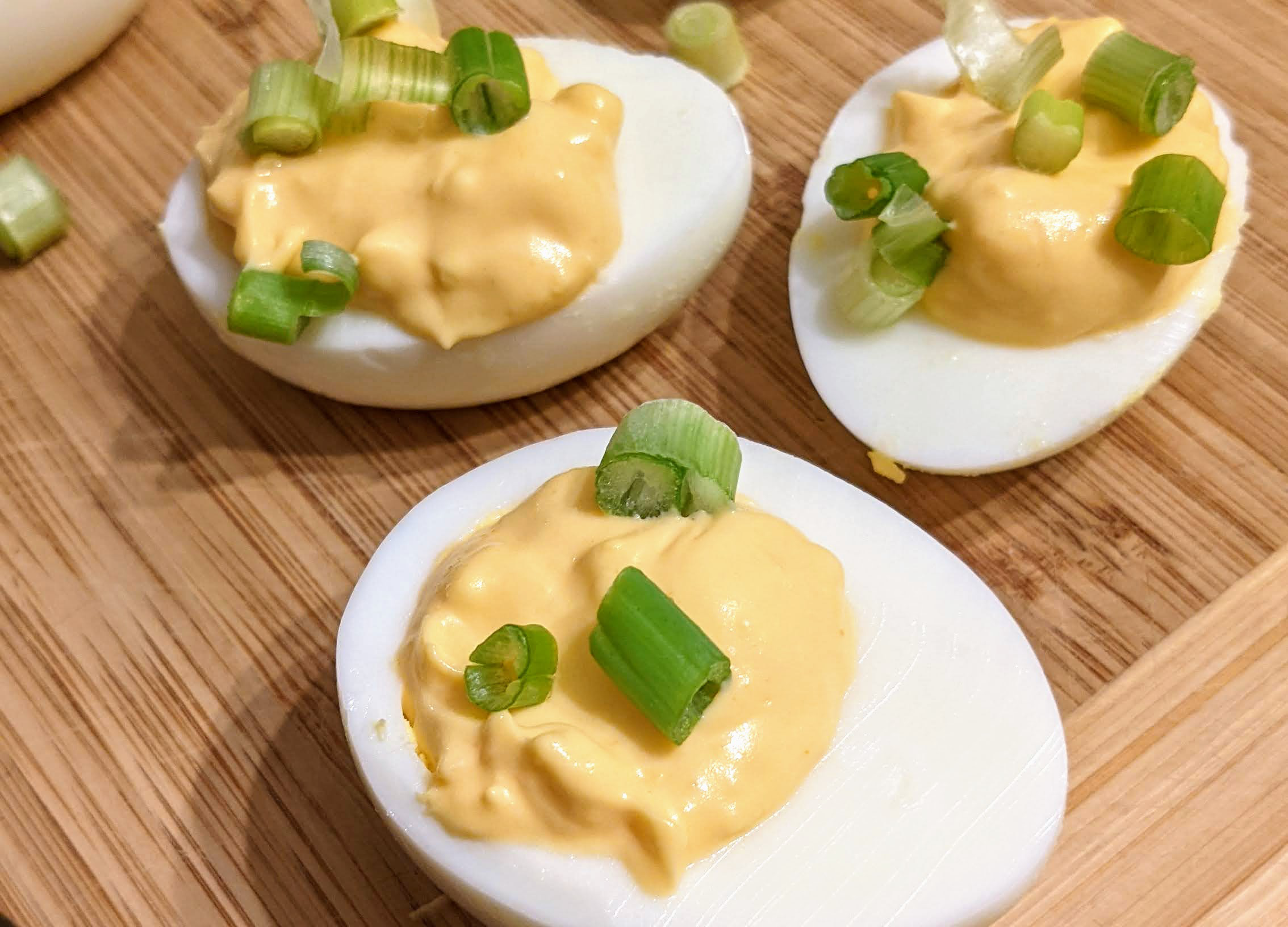 easy buffalo deviled eggs recipe for Super Bowl 2022