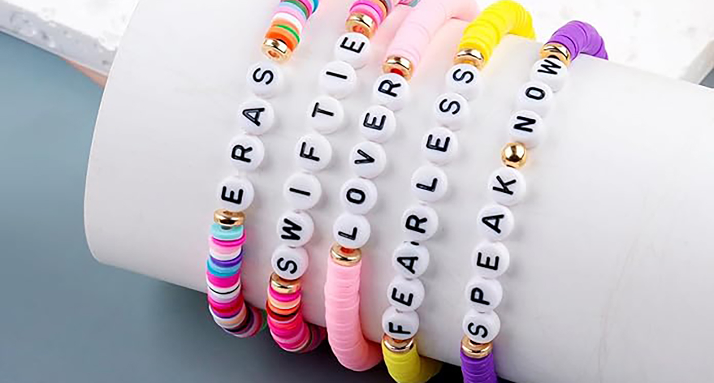 taylor swift-inspired friendship bracelets are trending, like this stack from amazon