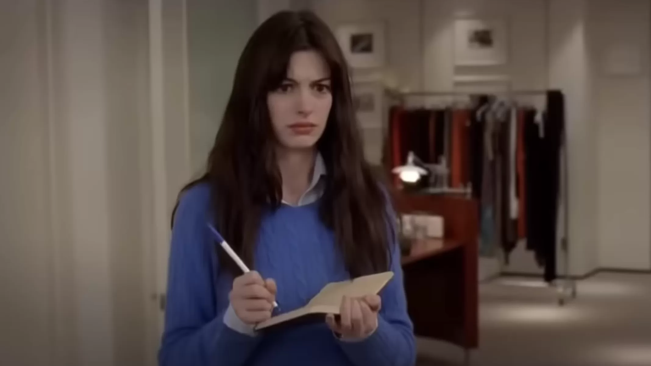 2 'Devil Wears Prada' costume ideas, inspired by the book and movie: Andy Sachs wears her famous cerulean sweater