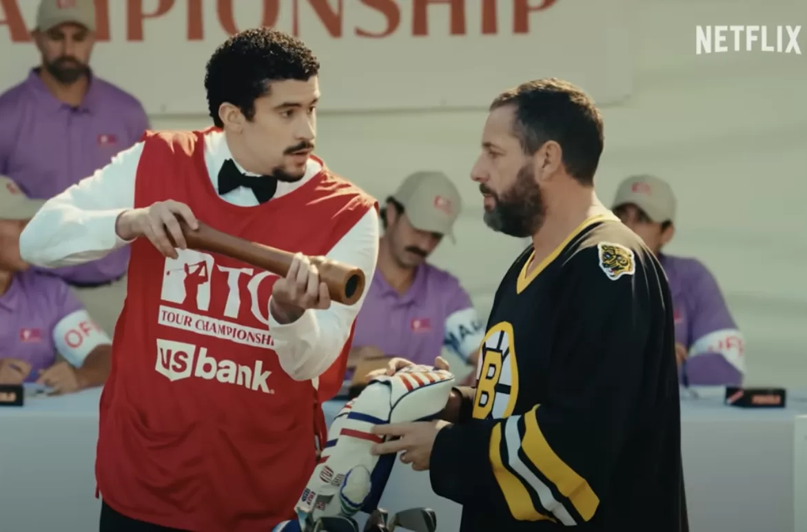 happy gilmore 2 scene with adam sandler and bad bunny