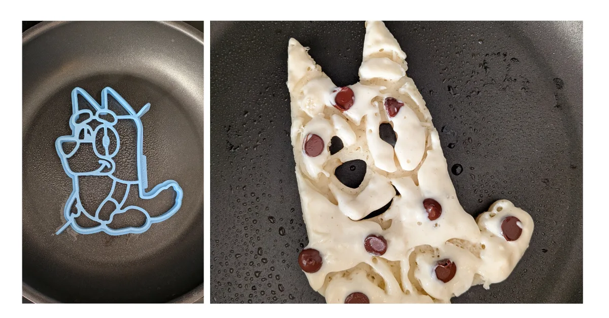 bluey pancake mold